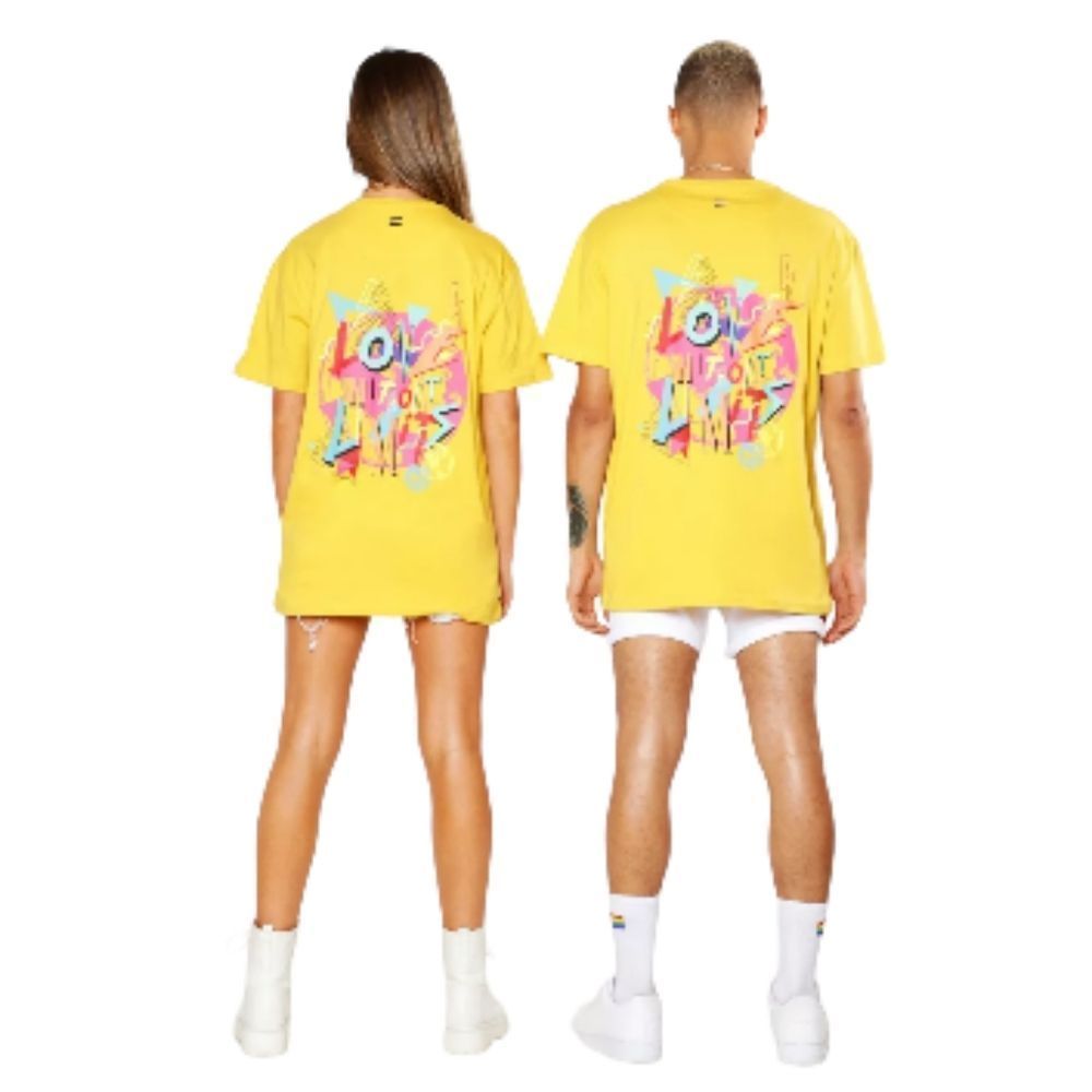 BOOHOO Pink Pride Loose Fit T-shirt with Colorful Print‎ Size L
